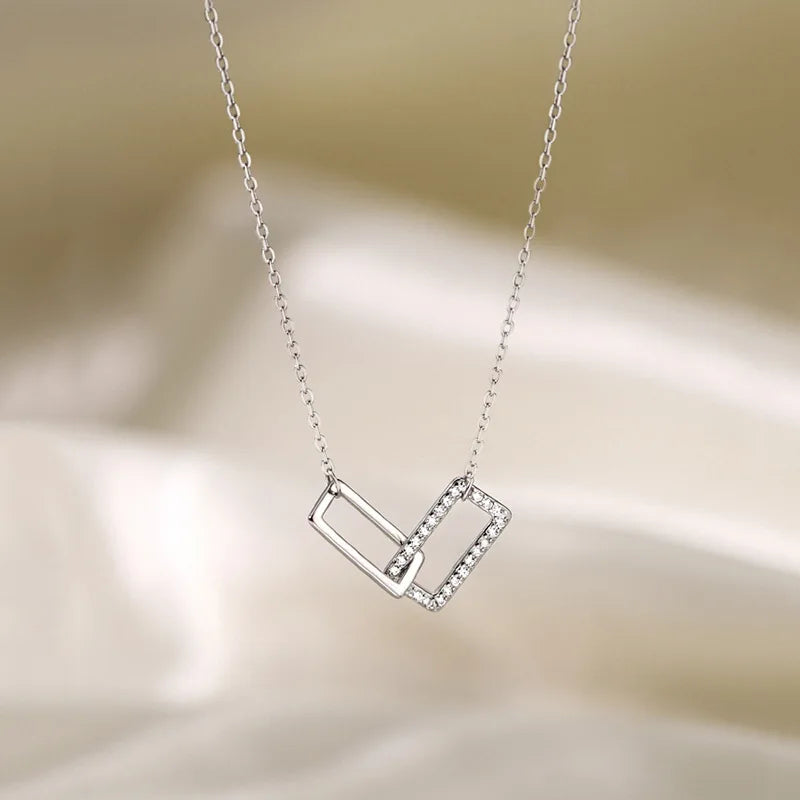 Fashion Silver Shiny Rectangle