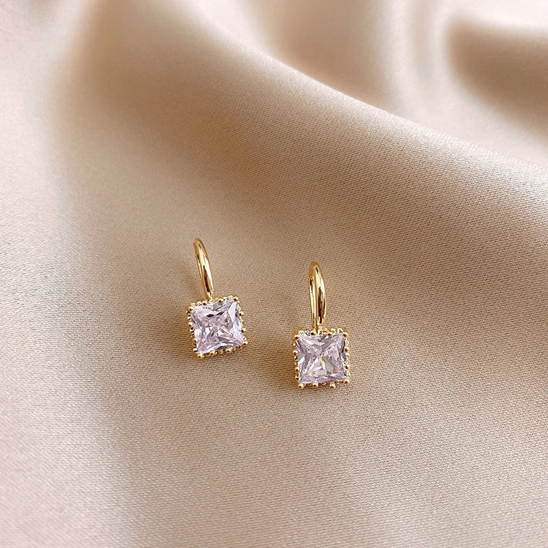 Arabella Square Crystal Stone Earrings