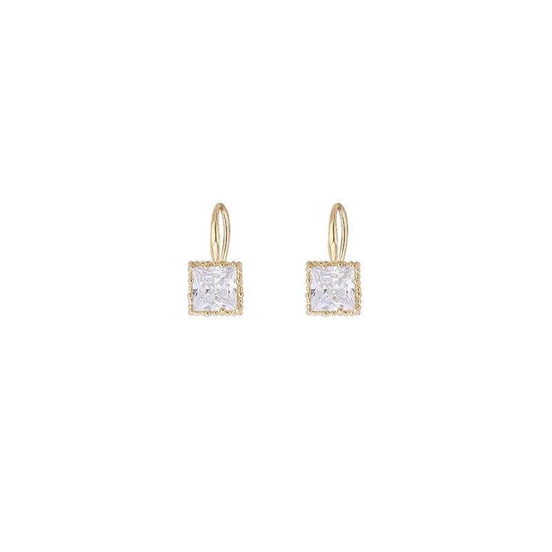 Arabella Square Crystal Stone Earrings